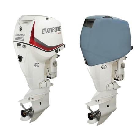 Evinrude engine cover to be used also while sailing - Oceansouth