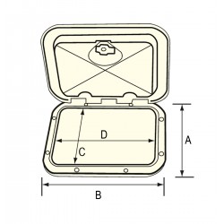 Hvit kommode med låsbare rom for tilbehør 2
