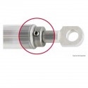 Stainless steel gas spring eye-eye with adjustable setting