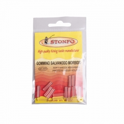 Stonfo Zak van 15 stuks met transparante rubberen knoopbeschermers