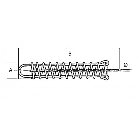 Stainless steel / galvanized mooring spring