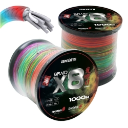 Akami Yoake X8 0.43MM braided 1000M multicolor