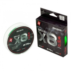 Akami Yoake X8 0.10MM braided line from 275M green