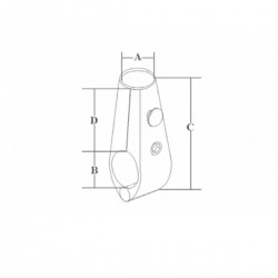 Preekstoelsteun van roestvrij staal AISI 316 voor vlaggenmasten 2