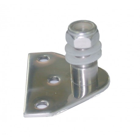 Stainless steel support with self-locking nut for gas springs