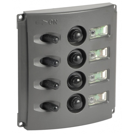Electrical panels with automatic fuses and double LEDs