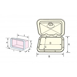 Lukittava VHF-, CB- ja radiokotelo ovella 2