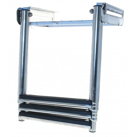 Retractable telescopic stainless steel ladder