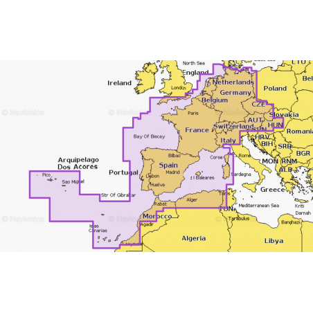 Navionics Platinum+ kartografi med stöd för SD/Micro SD