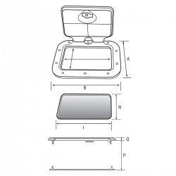 White plastic manhole mm. 480x480 2