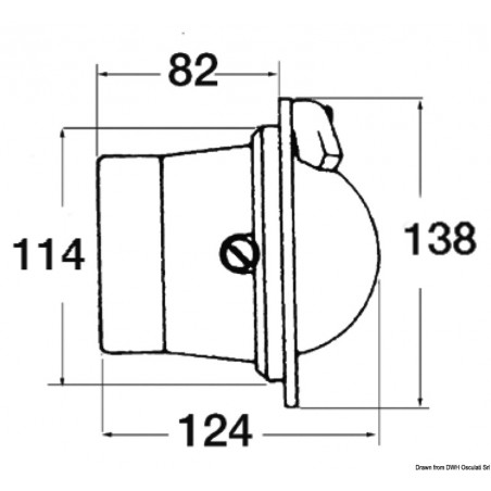 RIVIERA Polare 3" väggkompass för segelbåtar