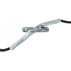 Hvit polyester toppbeskytter - borrelåsfeste