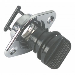 Chromed brass water drain plug