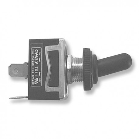 Toggle ON-OFF switch complete with watertight rubber cap