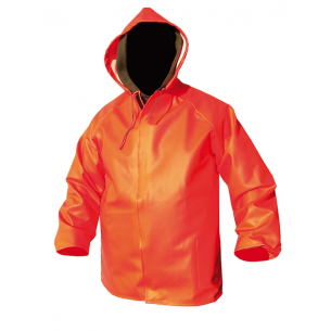 Oransje PVC-voksjakke