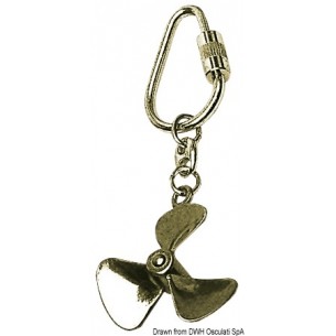 Propeller-stijl messing sleutelhanger