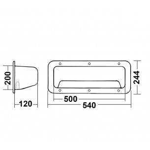 Valkoinen ABS-sivutasku -...