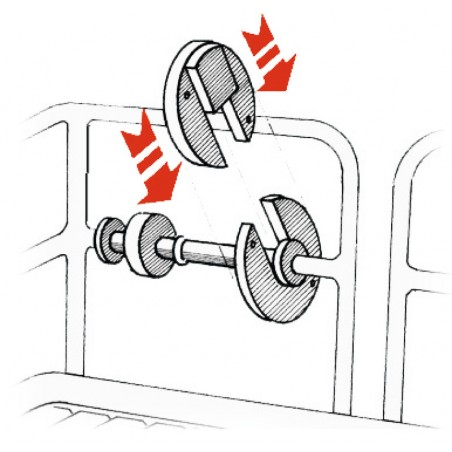 Forsterket plasttauviklingstrommel