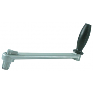 250 mm vinsjhåndtak i anodisert aluminium med lås