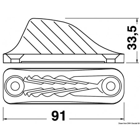 CL219 aluminum center fixed bottleneck - Clamcleat