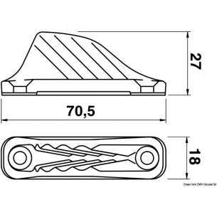 CL254 Aluminium Vast Midden Clamcleat 2