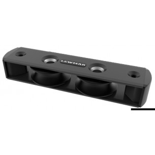 Lewmar Ocean Organizer i anodiserad aluminium med 2 remskivor för Ø 10 mm rep