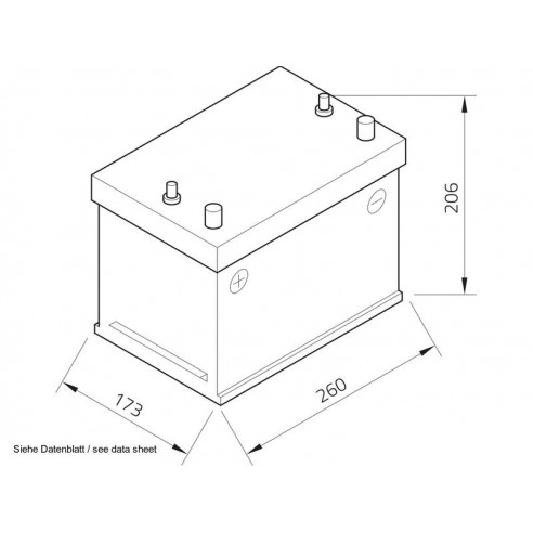 Exide dobbelt AGM 12V 50Ah batteri...