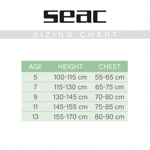 Seac Look 2,5mm neopreen shorty wetsuit voor kinderen.