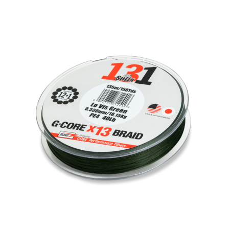 Sufix Braid 131 0.205 MM. trecciato da 150M vis green