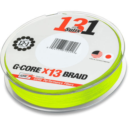 Sufix Braid 131 0.165 MM. trecciato da 300M chartreuse