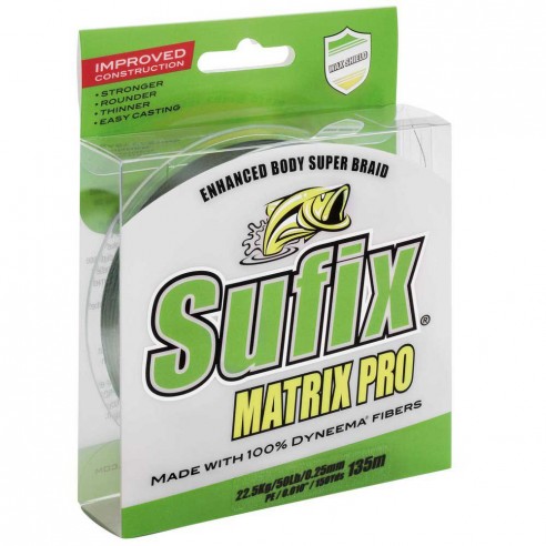 Sufix Matrix Pro 0.12 MM. trecciato da 135M midnight green