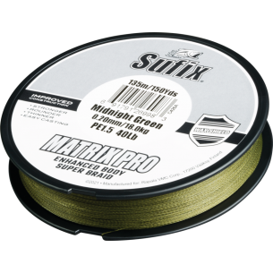 Sufix Matrix Pro 0.18 MM. trecciato da 135M midnight green 2