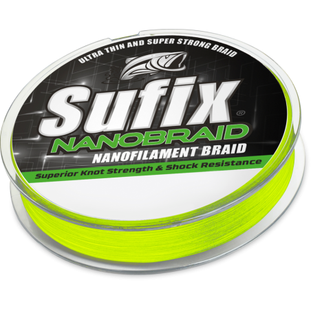 Sufix Nanobraid 0.04 MM. trecciato da 100M chartreuse