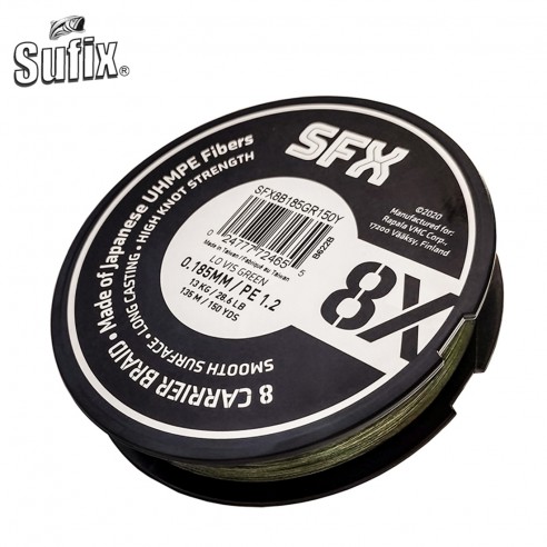 Sufix – SFX 8X Low Vis Green 135m – The Pike Shop