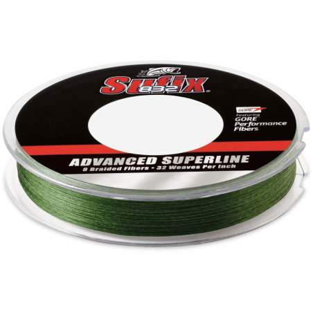 Sufix Braid 832 0.28 MM. trecciato da 250M vis green