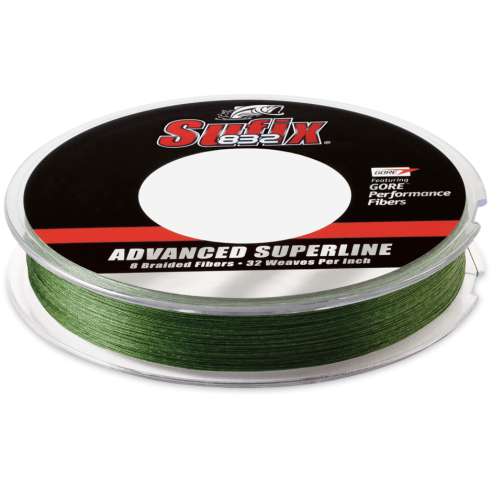 Sufix Braid 832 0.38 MM. trecciato da 250M vis green