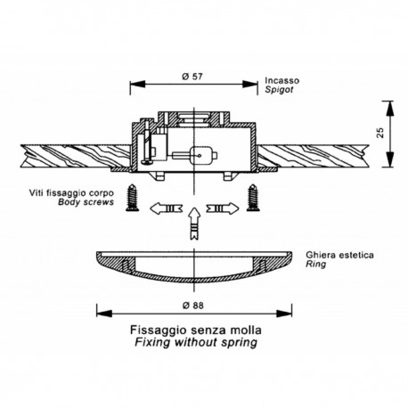 Technopolymer courtesy lights - Delphinus