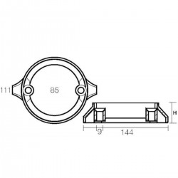 Aluminiumanodsatser för Volvo Penta 280 Dual Prop-motorer 2