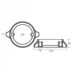 Aluminiumsanodesett for Volvo Penta 290 C dobbeltpropellmotorer 2