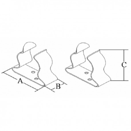 Åreklips i rustfritt stål