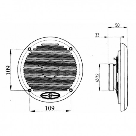 Paar marine speakers in wit anti-UV plastic
