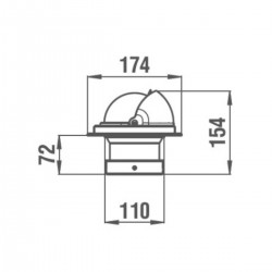 Horizontal recessed compass - Urania BU10 2