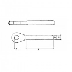 AISI 316 stainless steel eye press terminal 2