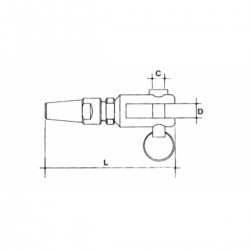 AISI 316 stainless steel fork quick release terminal 2