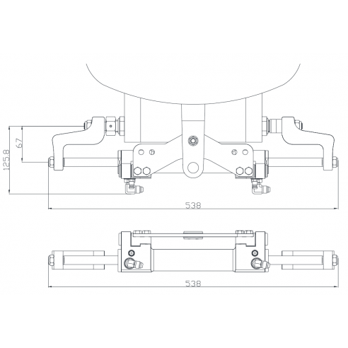 Hydraulcylinder för FB-motorer upp till 100 hk
