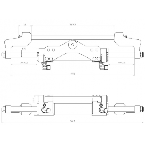 Hydraulic power cylinder for high-performance FB engines up to 350HP