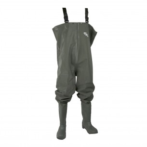 PU fishing waders with PVC boots - Ragot
