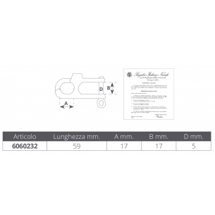 Godkjent 59 mm slepekrok med karabinkrok - Kong 2
