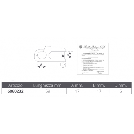 Godkänd 59mm dragkrok med karbinhake - Kong