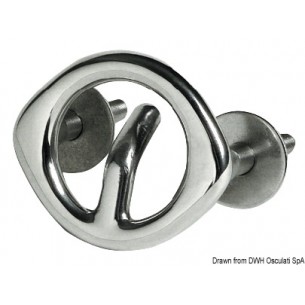 Stern ski tow ring made of Ø 60 mm stainless steel.